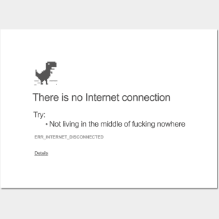 No Internet Connection Funny Geeky Posters and Art